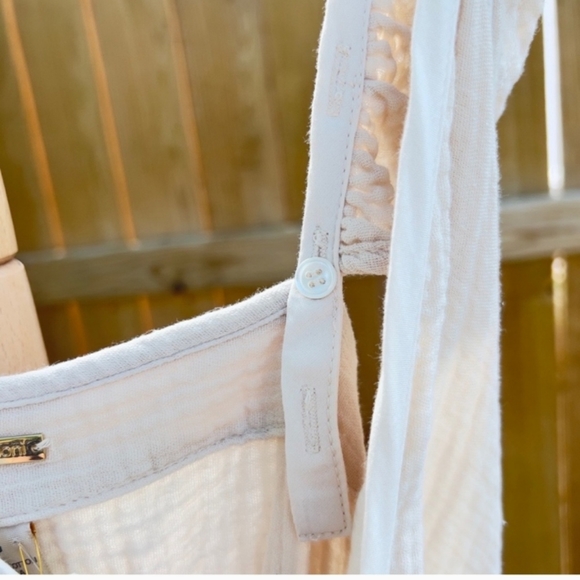 Magaschoni- 100% Organic Cotton Gauze Flow Style Maxi Dress (Sand)-M - Picture 6 of 12